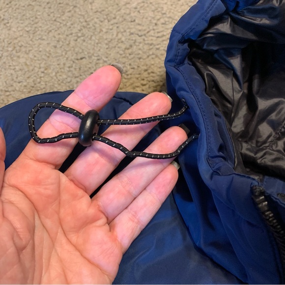 GUESS Men's Wind Water Resistant Pullover Hooded Puffer Jacket Blue Winter Coat - Picture 12 of 16